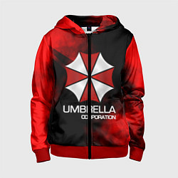 Толстовка на молнии детская UMBRELLA CORP, цвет: 3D-красный