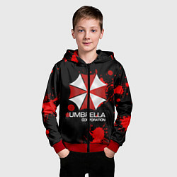Толстовка на молнии детская UMBRELLA CORP, цвет: 3D-красный — фото 2