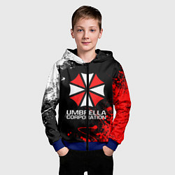 Толстовка на молнии детская UMBRELLA CORPORATION, цвет: 3D-синий — фото 2