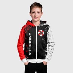 Толстовка на молнии детская UMBRELLA CORPORATION, цвет: 3D-белый — фото 2