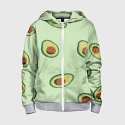 Толстовка на молнии детская АВОКАДО, цвет: 3D-меланж