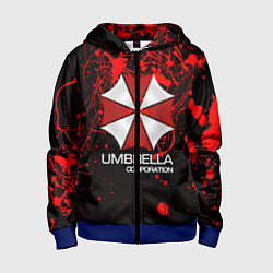 Толстовка на молнии детская UMBRELLA CORP, цвет: 3D-синий