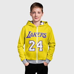 Толстовка на молнии детская Kobe Bryant 24, цвет: 3D-меланж — фото 2