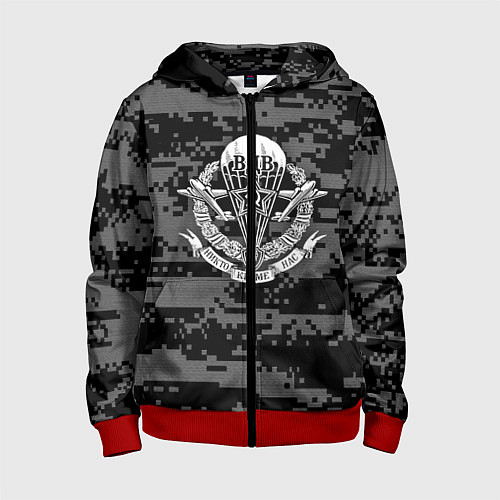 Детская толстовка на молнии ВДВ СССР / 3D-Красный – фото 1