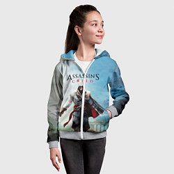 Толстовка на молнии детская Assassins Creed, цвет: 3D-меланж — фото 2