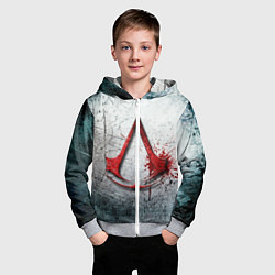 Толстовка на молнии детская Assassins Creed, цвет: 3D-меланж — фото 2