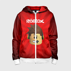 Толстовка на молнии детская ROBLOX, цвет: 3D-белый