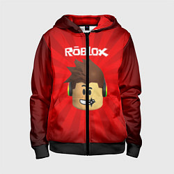 Толстовка на молнии детская ROBLOX, цвет: 3D-черный