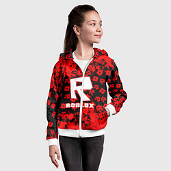 Толстовка на молнии детская Roblox, цвет: 3D-белый — фото 2