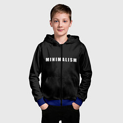 Толстовка на молнии детская Minimalism, цвет: 3D-синий — фото 2