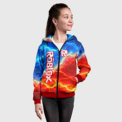 Толстовка на молнии детская ROBLOX, цвет: 3D-красный — фото 2