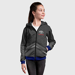 Толстовка на молнии детская TOYOTA, цвет: 3D-синий — фото 2