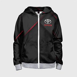 Толстовка на молнии детская TOYOTA, цвет: 3D-меланж