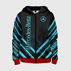 Толстовка на молнии детская Mercedes-Benz, цвет: 3D-красный