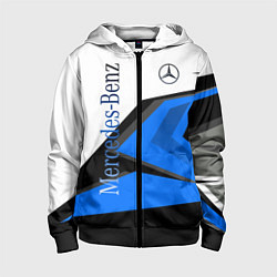 Толстовка на молнии детская Mercedes-Benz, цвет: 3D-черный
