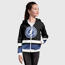 Толстовка на молнии детская Тампа-Бэй Лайтнинг, цвет: 3D-белый — фото 2