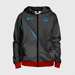 Толстовка на молнии детская Audi RS, цвет: 3D-красный