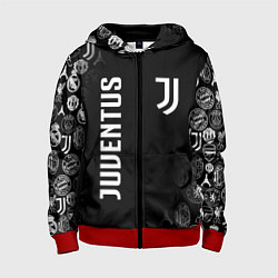 Толстовка на молнии детская JUVENTUS, цвет: 3D-красный