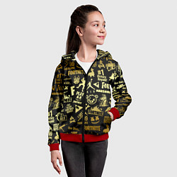 Толстовка на молнии детская FORTNITE, цвет: 3D-красный — фото 2