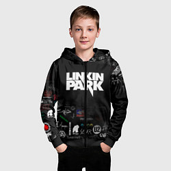 Толстовка на молнии детская LINKIN PARK, цвет: 3D-черный — фото 2