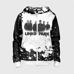 Толстовка на молнии детская LINKIN PARKспина, цвет: 3D-белый