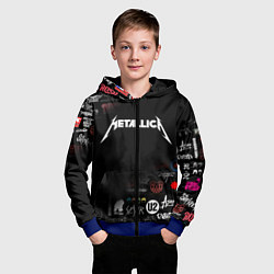 Толстовка на молнии детская Metallica, цвет: 3D-синий — фото 2