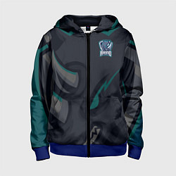 Толстовка на молнии детская Форма Rhino, цвет: 3D-синий