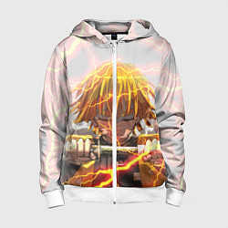 Толстовка на молнии детская KIMETSU NO YAIBA, цвет: 3D-белый