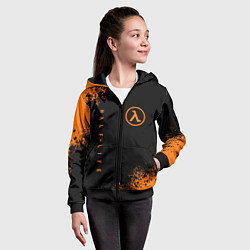 Толстовка на молнии детская HALF-LIFE, цвет: 3D-черный — фото 2