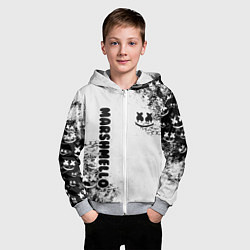 Толстовка на молнии детская Marshmello, цвет: 3D-меланж — фото 2
