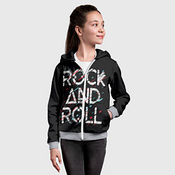 Толстовка на молнии детская Rock And Roll, цвет: 3D-меланж — фото 2