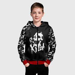 Толстовка на молнии детская KILLER QUEEN, цвет: 3D-красный — фото 2