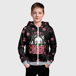 Толстовка на молнии детская KIMETSU NO YAIBA, цвет: 3D-меланж — фото 2