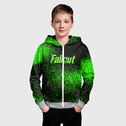 Толстовка на молнии детская FALLOUT, цвет: 3D-меланж — фото 2