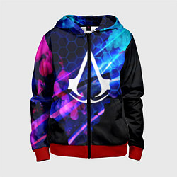 Толстовка на молнии детская Assassin??s Creed, цвет: 3D-красный