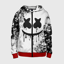 Толстовка на молнии детская Marshmello, цвет: 3D-красный