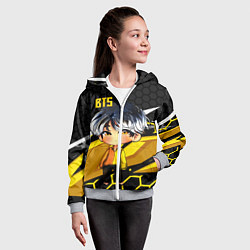 Толстовка на молнии детская BTS, цвет: 3D-меланж — фото 2