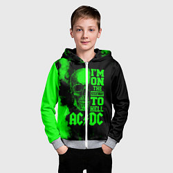 Толстовка на молнии детская I'm on the highway to hell ACDC, цвет: 3D-меланж — фото 2