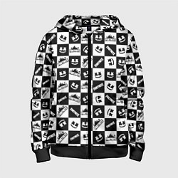 Толстовка на молнии детская Fortnite&Marshmello, цвет: 3D-черный