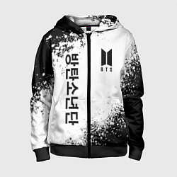 Толстовка на молнии детская BTS, цвет: 3D-черный