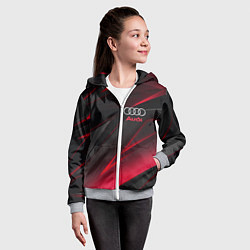Толстовка на молнии детская AUDI, цвет: 3D-меланж — фото 2
