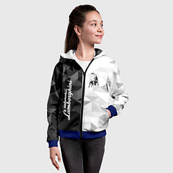 Толстовка на молнии детская Lamborghini, цвет: 3D-синий — фото 2