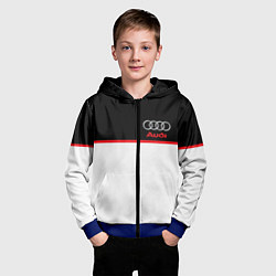 Толстовка на молнии детская AUDI SPORT, цвет: 3D-синий — фото 2