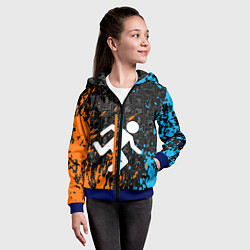 Толстовка на молнии детская PORTAL 2, цвет: 3D-синий — фото 2