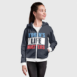 Толстовка на молнии детская TOKENS LIFE MATTERS, цвет: 3D-белый — фото 2