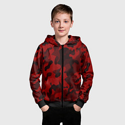 Толстовка на молнии детская RED MILITARY, цвет: 3D-черный — фото 2