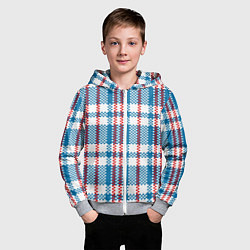 Толстовка на молнии детская Текстура Сумка Челнока, цвет: 3D-меланж — фото 2