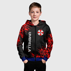 Толстовка на молнии детская UMBRELLA CORP, цвет: 3D-синий — фото 2