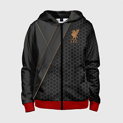 Толстовка на молнии детская Liverpool FC, цвет: 3D-красный