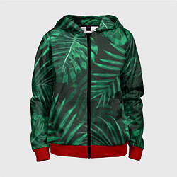 Толстовка на молнии детская Я из джунглей, цвет: 3D-красный